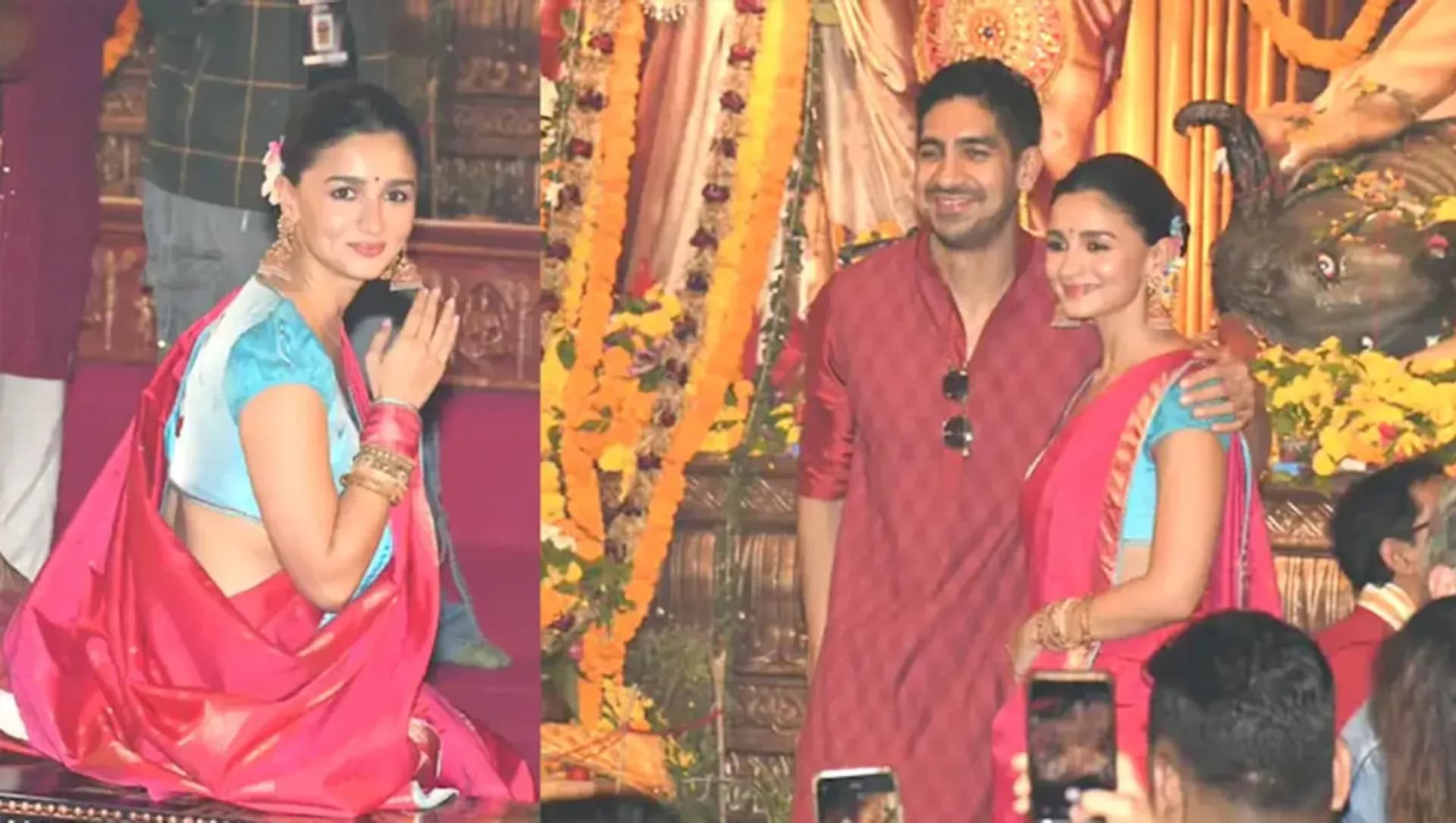রণবীরকে ছাড়াই পূজামণ্ডপে আলিয়া, সঙ্গী নিয়ে কৌতূহল