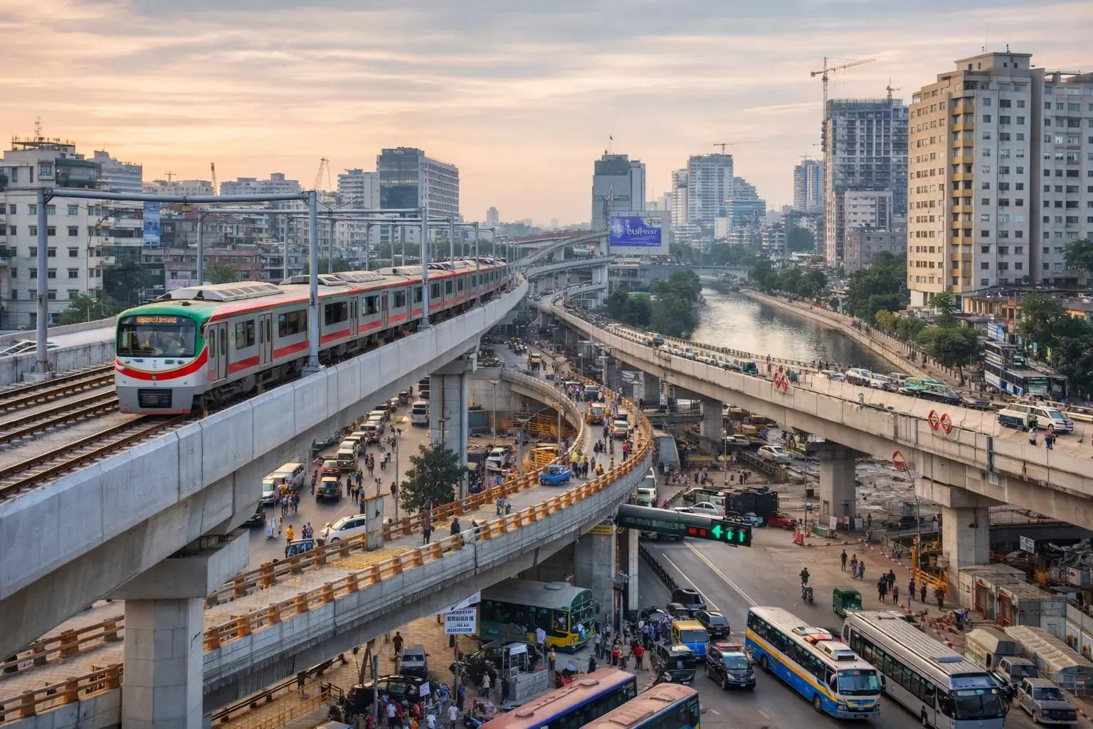 শিরোনাম: ঢাকায় উন্নয়ন প্রকল্পে গতি, নতুন অবকাঠামো উদ্বোধনের প্রস্তুতি
